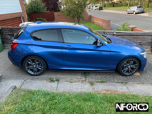 Load image into Gallery viewer, BMW 1 Series M135i Pre-Facelift Pre-LCI (F20/F21) Full Body Kit - Splitter, Side Skirts, Rear Spats, Rear Diffuser, Gloss Black Spoiler & Kidney Grilles, M Performance Style Mirror Covers - Direct Fit, No Paint, UK