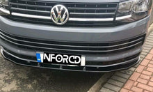 Load image into Gallery viewer, KSB Front Splitter for VW Transporter T6 (2015-2019) - Gloss Black ABS OEM+ Front Lip Spoiler | UK Made | Direct Fit | Fitting Hardware Included | VW T6 Bumper Splitter