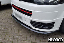 Load image into Gallery viewer, Volkswagen VW Transporter T5.1 Front Splitter - Gloss Black ABS Front Lip Spoiler by KSB, Front Bumper Splitter, Fitting Kit Included, UK Made