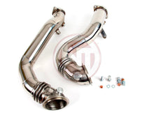 Load image into Gallery viewer, Wagner Tuning BMW N54 70mm Catless/Decat Downpipes SS304 – E82/E88 135i, E82 1M, E90/E91/E92/E93 335i 335xi 335is – Direct Fit with Flex Section – PN 500001002