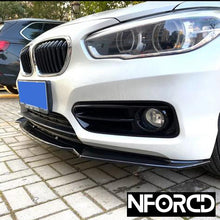 Load image into Gallery viewer, BMW 1 Series F20 F21 LCI Facelift 2015-2019 Gloss Black Front Splitter – Non M Sport Bumper Front Lip Spoiler