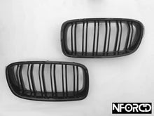 Load image into Gallery viewer, Black Double Slat Front Kidney Grilles for BMW F30 3 Series 2012–2018 (Pre-LCI & LCI) | Chrome Delete Blackout Set