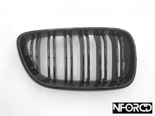Load image into Gallery viewer, BMW 1 Series F20 F21 LCI Facelift Black Double Slat Kidney Grilles (2015–2019) | M‑Style Front Grill Pair Blackout Replacement