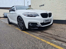 Load image into Gallery viewer, BMW F22 2 Series Front Splitter & Side Skirts (M235i/M240i Coupe) - Gloss Black ABS Front Lip + Side Skirt Extensions - M Performance Style OEM+ Body/Aero Kit - Hardware Included - UK Made