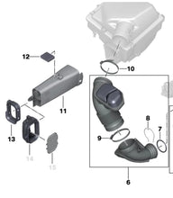Load image into Gallery viewer, BMW Hot Climate Intake Mod – Front Grille Cold Air Intake Feed/Scoop for B46 B48 B58 | F20 F21 F22 F23 F30 F31 F32 F33 F34 F36 | 1 2 3 4 Series F-Series | Reduces Heat Soak | OEM & Aftermarket Airbox Compatible