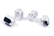 Load image into Gallery viewer, Dinan Aluminium Valve Stem Caps - Silver Engraved Logo Tyre Valve Dust Caps, Set of 4 (Universal Fit)