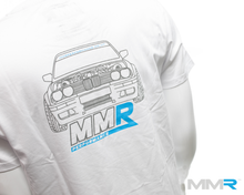 Load image into Gallery viewer, MMR Performance E30 T-Shirt – Super-Soft Cotton Elastane, Front MMR Logo & Classic E30 Rear Motif, Men’s & Ladies Fit, True-to-Size Car Enthusiast Motorsport Tee