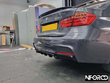 Load image into Gallery viewer, BMW 3 Series F30 F31 M Sport Rear Diffuser Gloss Black 2012-2019 Saloon & Touring Rear Valance, Single or Dual Exit, UK Stock