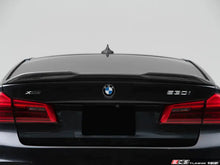 Load image into Gallery viewer, ECS Tuning Carbon Fibre CS Style Performance Rear Boot Lip Spoiler for BMW 5 Series G30 (530e/530i/540i/M550i) & M5 F90 – Real Carbon Fibre Trunk Lip Upgrade