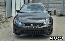 Load image into Gallery viewer, Seat Leon Mk3 (5F) Cupra Front Splitter – Gloss Black ABS Front Lip Spoiler by KSB, UK Made, Fitting Kit Included