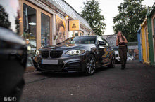 Load image into Gallery viewer, BMW 2 Series F22 Coupe Full Gloss Black Body Kit – Front Splitter, Side Skirts, Rear Diffuser, Boot Spoiler, Black Kidney Grilles & Mirror Caps – Fits M235i/M240i – OEM+ Aero Styling