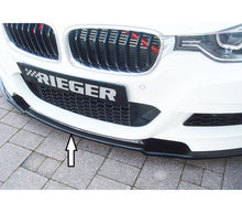 Load image into Gallery viewer, Rieger BMW F30/F31 Front Splitter – 3 Series M Sport Front Lip Spoiler (LCI) – Gloss or Matte Black ABS – Fits F30/F31 Saloon & Touring 320i 335i 340i – Made in Germany