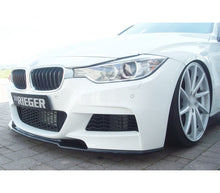 Load image into Gallery viewer, Rieger BMW F30/F31 Front Splitter – 3 Series M Sport Front Lip Spoiler (LCI) – Gloss or Matte Black ABS – Fits F30/F31 Saloon & Touring 320i 335i 340i – Made in Germany