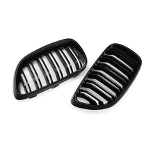 Load image into Gallery viewer, BMW 2 Series F22 F23 2012-2018 Gloss Black Twin Slat Front Kidney Grilles Pair – Coupe & Convertible – De-Chrome Upgrade – UK Stock Fast Delivery
