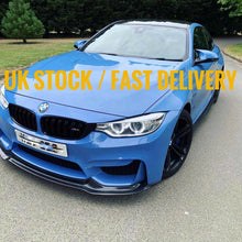 Load image into Gallery viewer, BMW M3 M4 F80 F82 F83 Real Carbon Fibre Front Splitter Lip – V Style VRS Vorsteiner Style Front Lip Spoiler | UK Stock, Free 2-Day Delivery