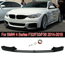 Load image into Gallery viewer, BMW 4 Series F32 F33 F36 2014-2018 Front Splitter / Front Lip Spoiler for M Style/M Sport Bumper - Coupe, Convertible, Gran Coupe - UK Stock - Fitting Hardware Included (Not M4)