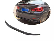 Load image into Gallery viewer, BMW M4 F83 Convertible & 4 Series F33 Convertible Carbon Fibre Ducktail Spoiler – V Style High Kick Boot Lip Rear Spoiler | UK Stock