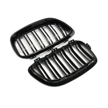 Load image into Gallery viewer, BMW 2 Series F22 F23 2012-2018 Gloss Black Twin Slat Front Kidney Grilles Pair – Coupe & Convertible – De-Chrome Upgrade – UK Stock Fast Delivery
