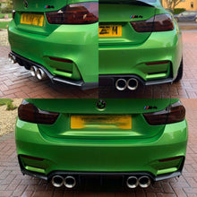 Load image into Gallery viewer, BMW M3 M4 F80 F82 F83 Real Carbon Fibre M Performance DTM V Style Rear Diffuser - 3 Piece - Fits 2014-2020 - UK Stock