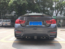 Load image into Gallery viewer, BMW M3 M4 F80 F82 F83 2014-2020 High Gloss Real Carbon Fibre Rear Diffuser M Performance Style with F1 Rain Brake Light UK Stock Fast 2 Day Shipping