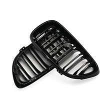 Load image into Gallery viewer, BMW 2 Series F22 F23 2012-2018 Gloss Black Twin Slat Front Kidney Grilles Pair – Coupe & Convertible – De-Chrome Upgrade – UK Stock Fast Delivery