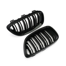 Load image into Gallery viewer, BMW 2 Series F22 F23 2012-2018 Gloss Black Twin Slat Front Kidney Grilles Pair – Coupe & Convertible – De-Chrome Upgrade – UK Stock Fast Delivery