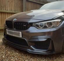 Load image into Gallery viewer, BMW M3 M4 F80 F82 F83 Real Carbon Fibre Front Splitter Lip – V Style VRS Vorsteiner Style Front Lip Spoiler | UK Stock, Free 2-Day Delivery