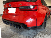 Load image into Gallery viewer, BMW M3 G80 (2020+) Carbon Fibre Rear Diffuser 3-Piece Kit with Corner Spats - Real Carbon Fiber, OEM-Style Fitment - UK Stock, Free 2-Day Shipping