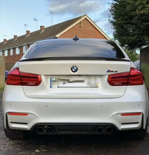 Load image into Gallery viewer, BMW M3 M4 F80 F82 F83 Rear Diffuser – Real Carbon Fibre, M Performance Style (F8x) – Gloss Carbon – UK Stock & Free 2‑Day Shipping