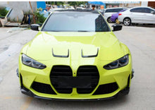 Load image into Gallery viewer, BMW G80 G82 M3 M4 Rear Carbon Fibre Bonnet Vents (G8X) - Carbon Fiber Hood Vent Trim Set, OEM+ Fitment, UK Stock, Fast 2-Day Shipping
