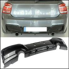 Load image into Gallery viewer, BMW 1 Series F20 F21 M135i Rear Diffuser 2011-2015 Pre LCI, Gloss Black Dual Exit OEM Style Rear Bumper Valance
