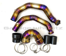 Load image into Gallery viewer, Garage Whifbitz Titanium Charge Pipes & J-Pipe Kit for BMW M3 M4 M2 Competition (S55, F80 F82 F83 F87) - Meth Injection Ready, Direct Fit Upgrade