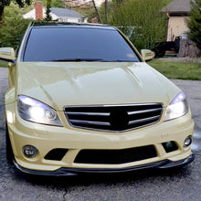 Load image into Gallery viewer, V Style Gloss Black Front Splitter for Mercedes Benz W204 C63 07-10
