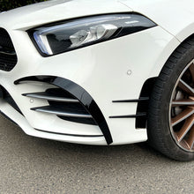 Load image into Gallery viewer, LP Style Gloss Black Front Canards for Mercedes Benz W177 A Class AMG &amp; A35 18-22
