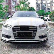 Load image into Gallery viewer, V Style Gloss Black Front Splitter for Audi A3 8V Standard model 13-16
