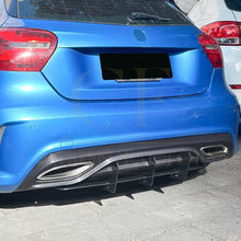 Load image into Gallery viewer, V Style Gloss Black Rear Diffuser for Mercedes Benz W176 A Class AMG 16-18
