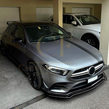 Load image into Gallery viewer, V Style Gloss Black Front Splitter for Mercedes Benz W177 A Class AMG &amp; A35 18-22
