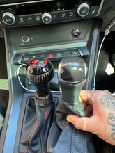 Load image into Gallery viewer, Carbon Fibre DSG Gear Knob with Red-Stitched Gaiter – Audi Fitment | CEUK
