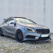 Load image into Gallery viewer, V Style (3 pcs) Gloss Black Front Splitter for Mercedes Benz W176 A Class AMG 13-18
