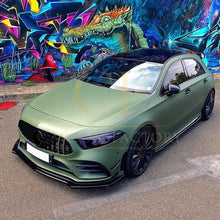 Load image into Gallery viewer, V Style Gloss Black Front Splitter for Mercedes Benz W177 A Class AMG &amp; A35 18-22
