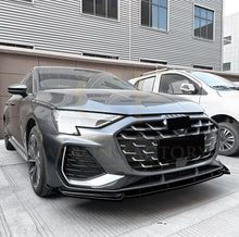 Load image into Gallery viewer, V Style Gloss Black Front Splitter for Audi A3 8Y S Line S3 25-Present
