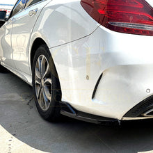 Load image into Gallery viewer, Gloss Black Rear Bumper Spats for Mercedes Benz W205 C Class Saloon 15-21
