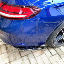 Load image into Gallery viewer, Gloss Black Rear Bumper Spats for Mercedes Benz W205 C Class Coupe 15-21
