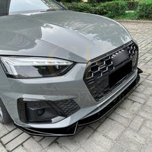 Load image into Gallery viewer, V Style Gloss Black Front Splitter for Audi B9 A5 S Line &amp; S5 21-24

