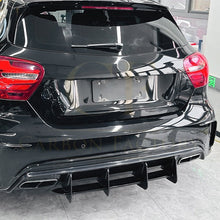 Load image into Gallery viewer, V Style Gloss Black Rear Diffuser for Mercedes Benz W176 A45 13-18
