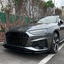 Load image into Gallery viewer, V Style Gloss Black Front Splitter for Audi A4 B9.5 S Line &amp; S4 20-25
