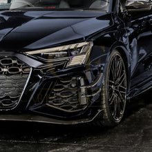 Load image into Gallery viewer, Gloss Black Front Canards for Audi 8Y RS3 20-24
