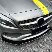 Load image into Gallery viewer, V Style (1 pcs) Gloss Black Front Splitter for Mercedes Benz W176 A Class AMG 13-18
