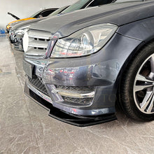 Load image into Gallery viewer, V Style Gloss Black Front Splitter for Mercedes Benz W204 C Class AMG Model 11-14

