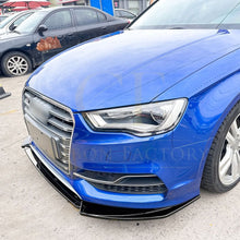 Load image into Gallery viewer, V Style Gloss Black Front Splitter for Audi A3 8V S Line &amp; S3 13-16

